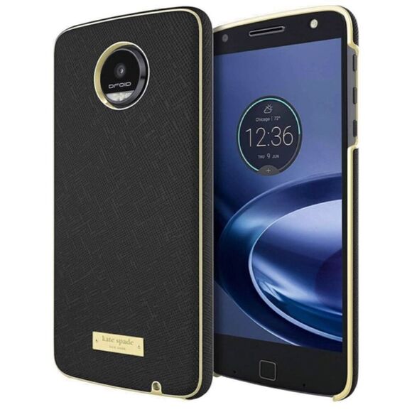 Bundle Sale 3 for $15 | Kate Spade NY Wrap Case | Moto Z Droid Edition | Black & - Picture 1 of 9